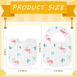 Cindeer 12 Pcs Snap Muslin Baby Bibs for Boy Girl, Cotton Drool Bibs, 6 Layers of Cotton Gauze Baby Saliva Towel Baby Bibs for Infant Neutral Newborns Toddlers Drooling Teething Feeding Baby Shower - Image 2